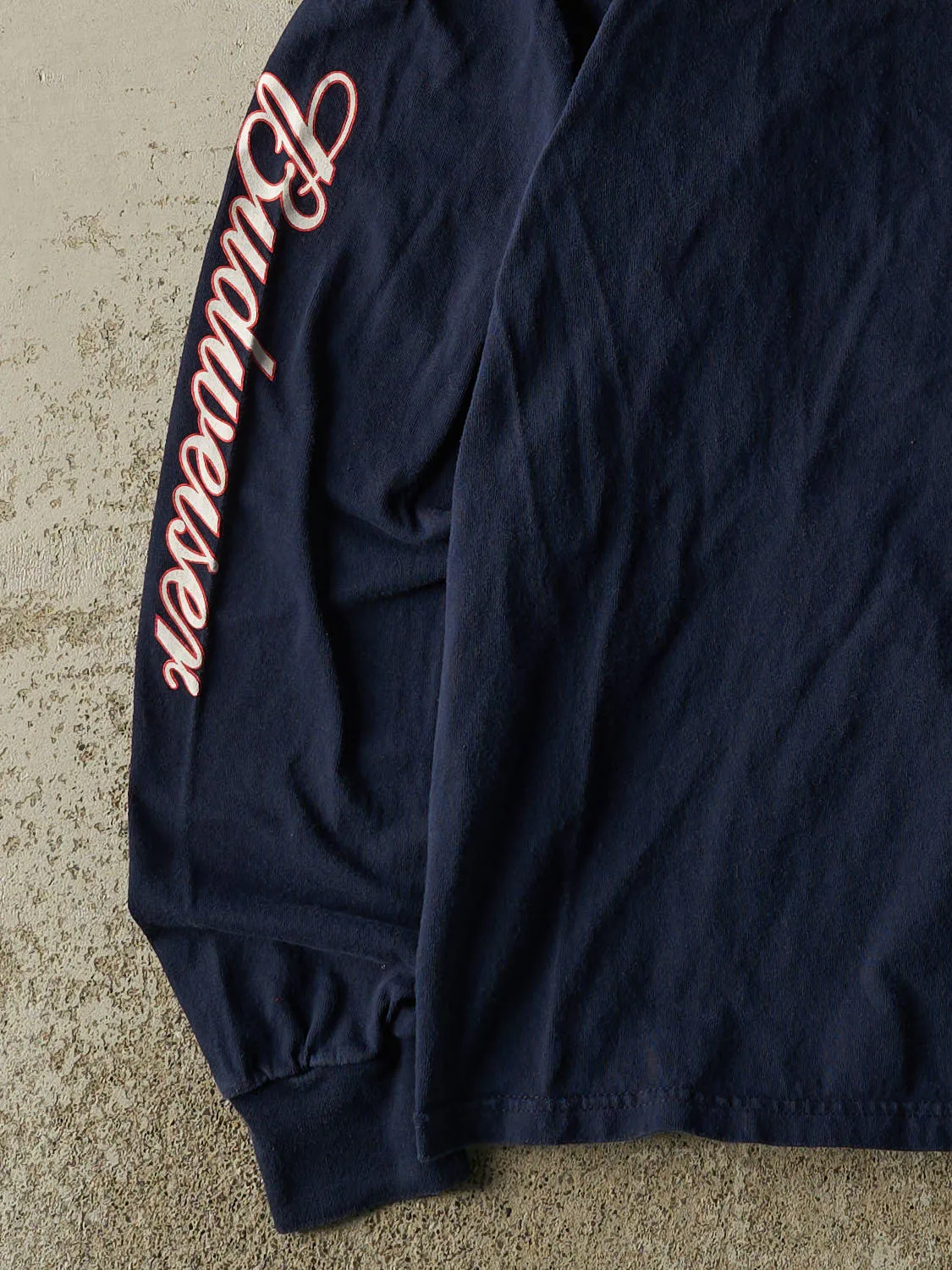 Vintage Y2K Navy Blue New England Patriots Long Sleeve (L/XL) sold by Rebalance Vintage product image thumbnail 3