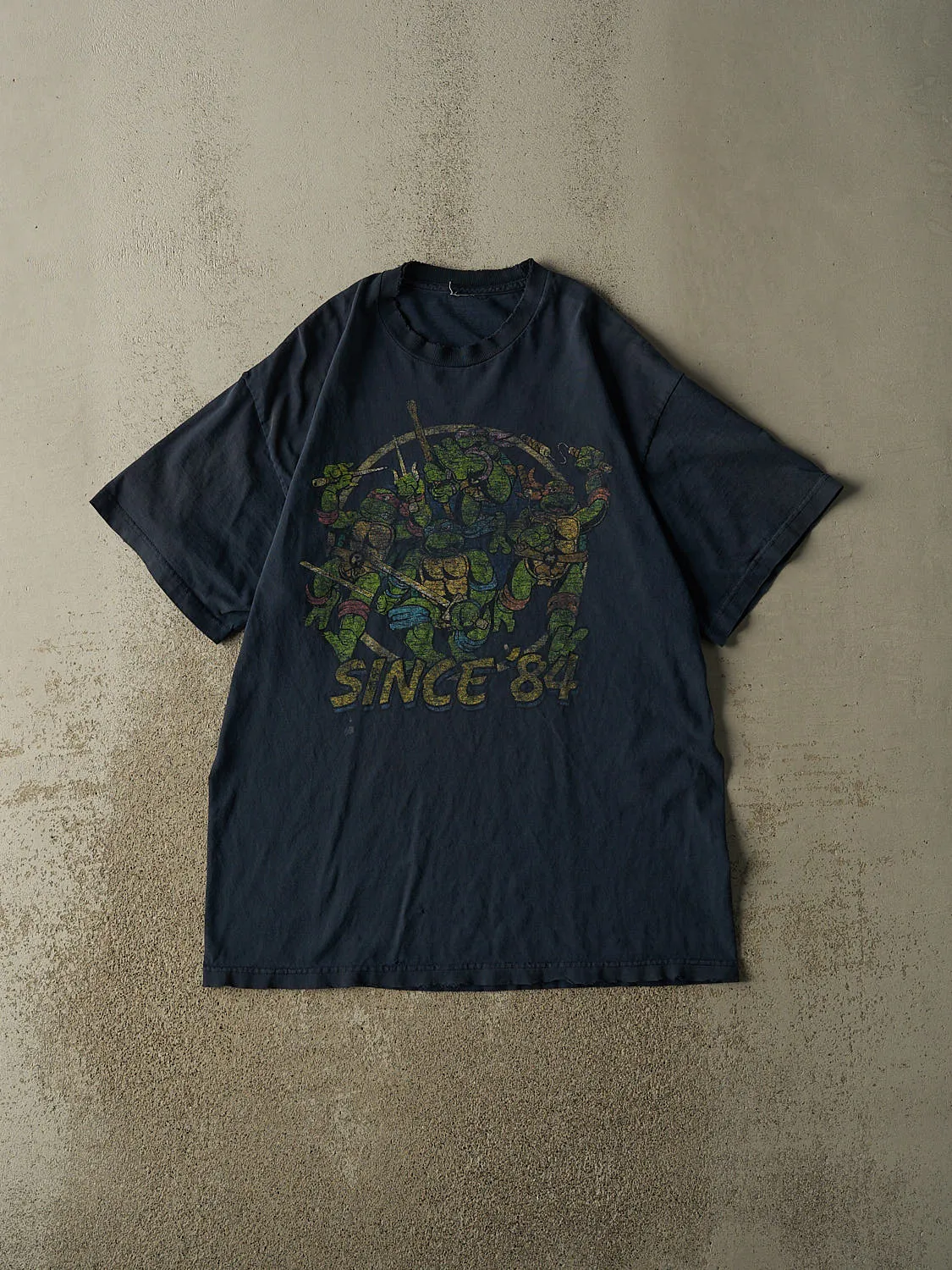 Vintage Y2K Navy Blue Teenage Mutant Ninja Turtles Tee (L/XL) sold by Rebalance Vintage