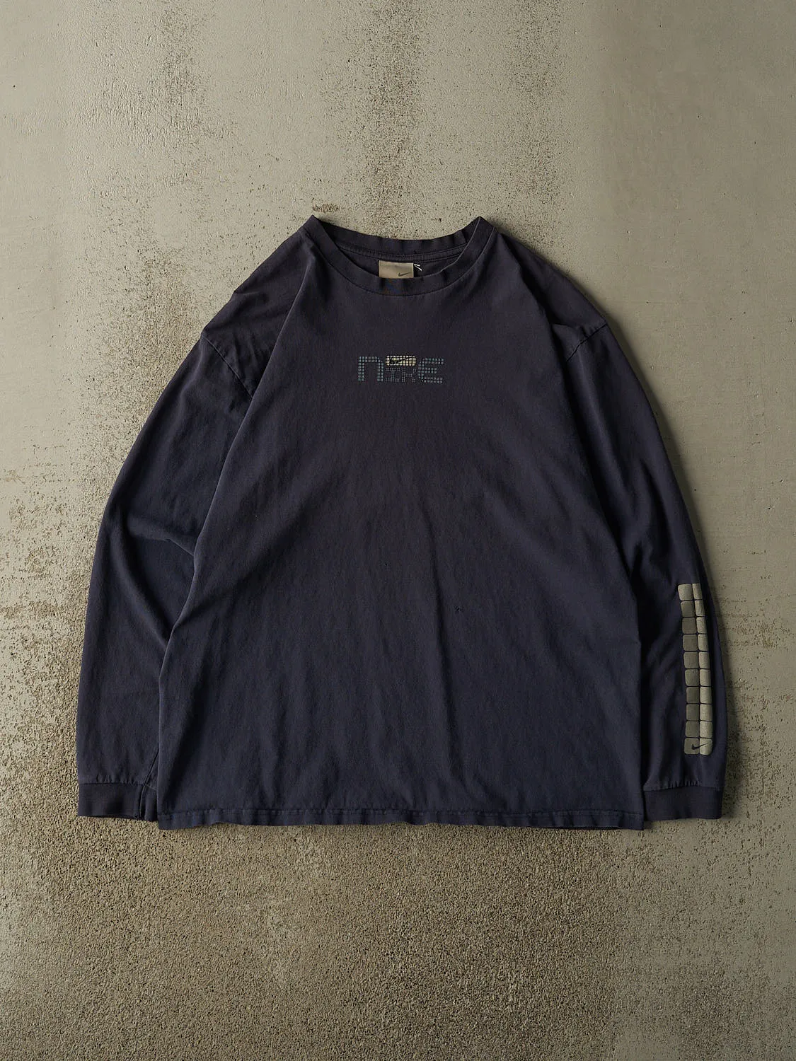 Vintage Y2K Navy Blue Nike Long Sleeve (L/XL) sold by Rebalance Vintage