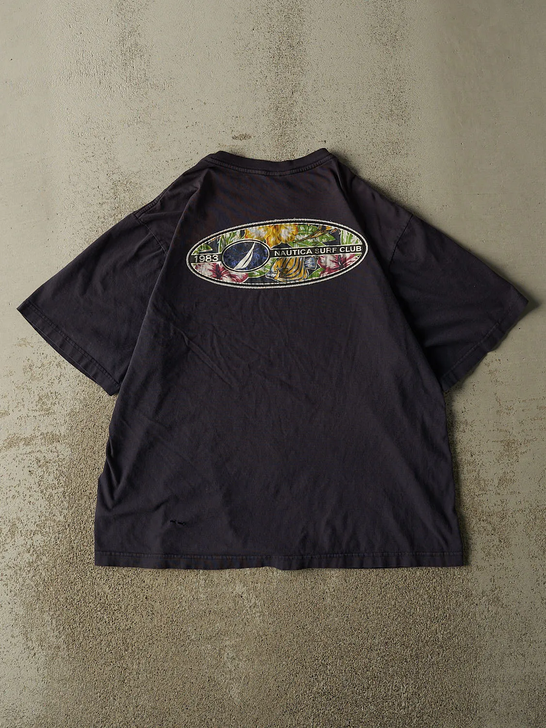 Vintage 90s Navy Blue Nautica Surf Club Tee (M/L) sold by Rebalance Vintage product image thumbnail 2