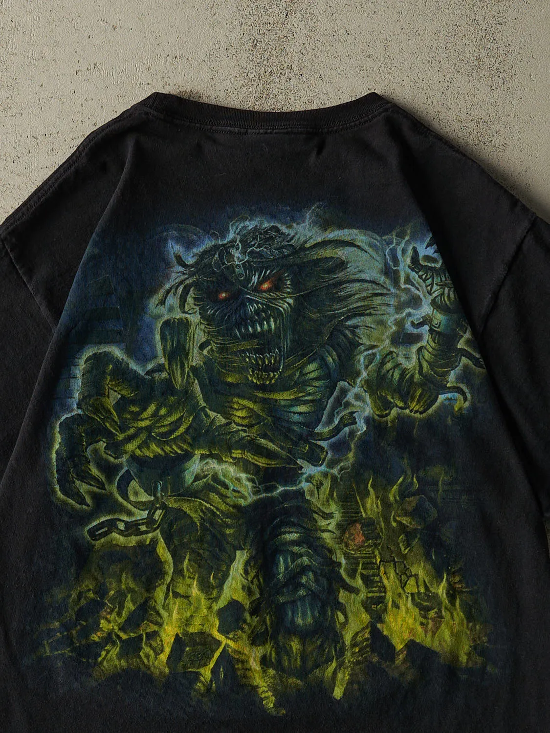 Vintage 04' Faded Black Iron Maiden "Somewhere Back In Time" Tee (M/L) sold by Rebalance Vintage product image thumbnail 4