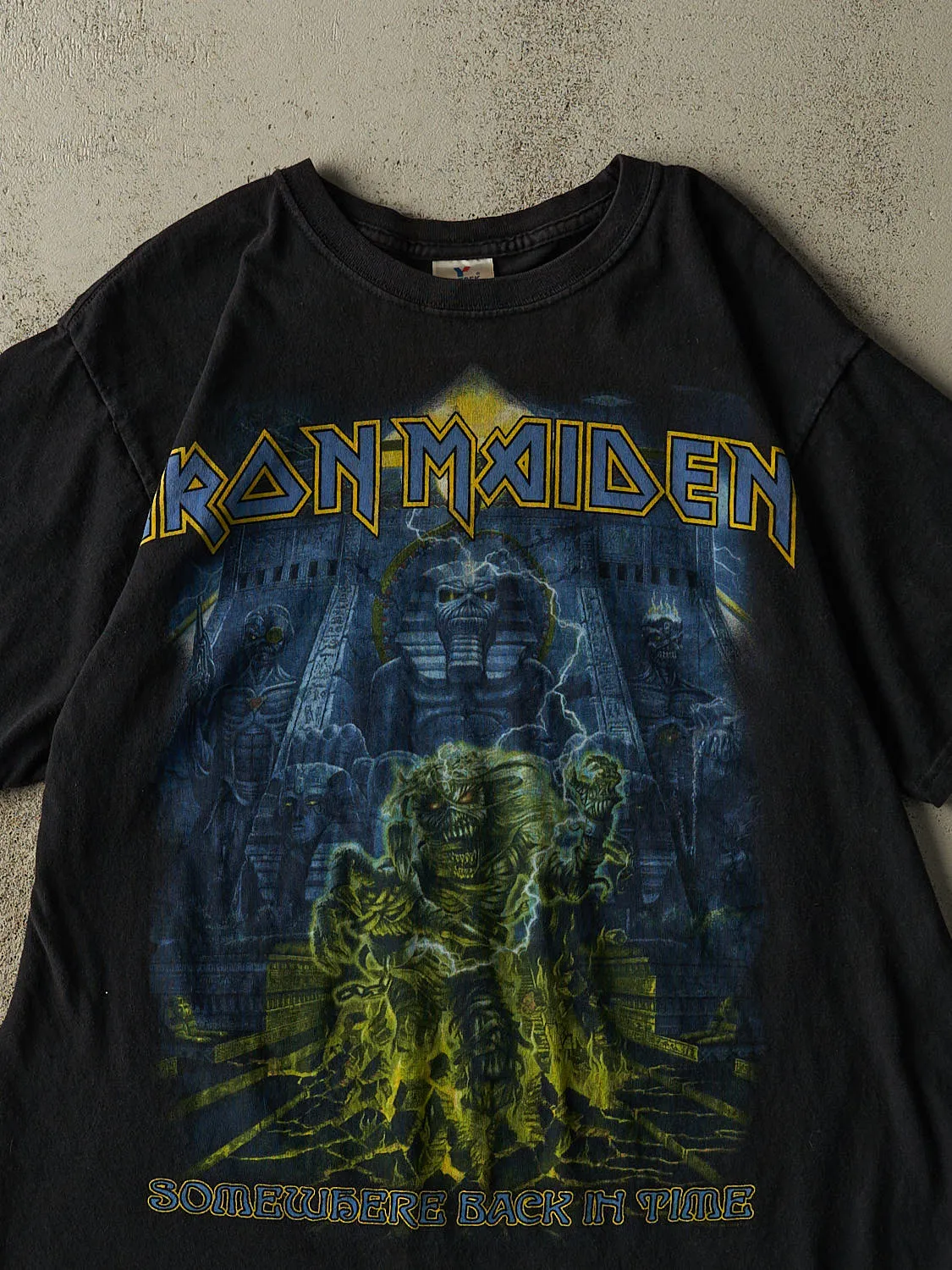 Vintage 04' Faded Black Iron Maiden "Somewhere Back In Time" Tee (M/L) sold by Rebalance Vintage product image thumbnail 3