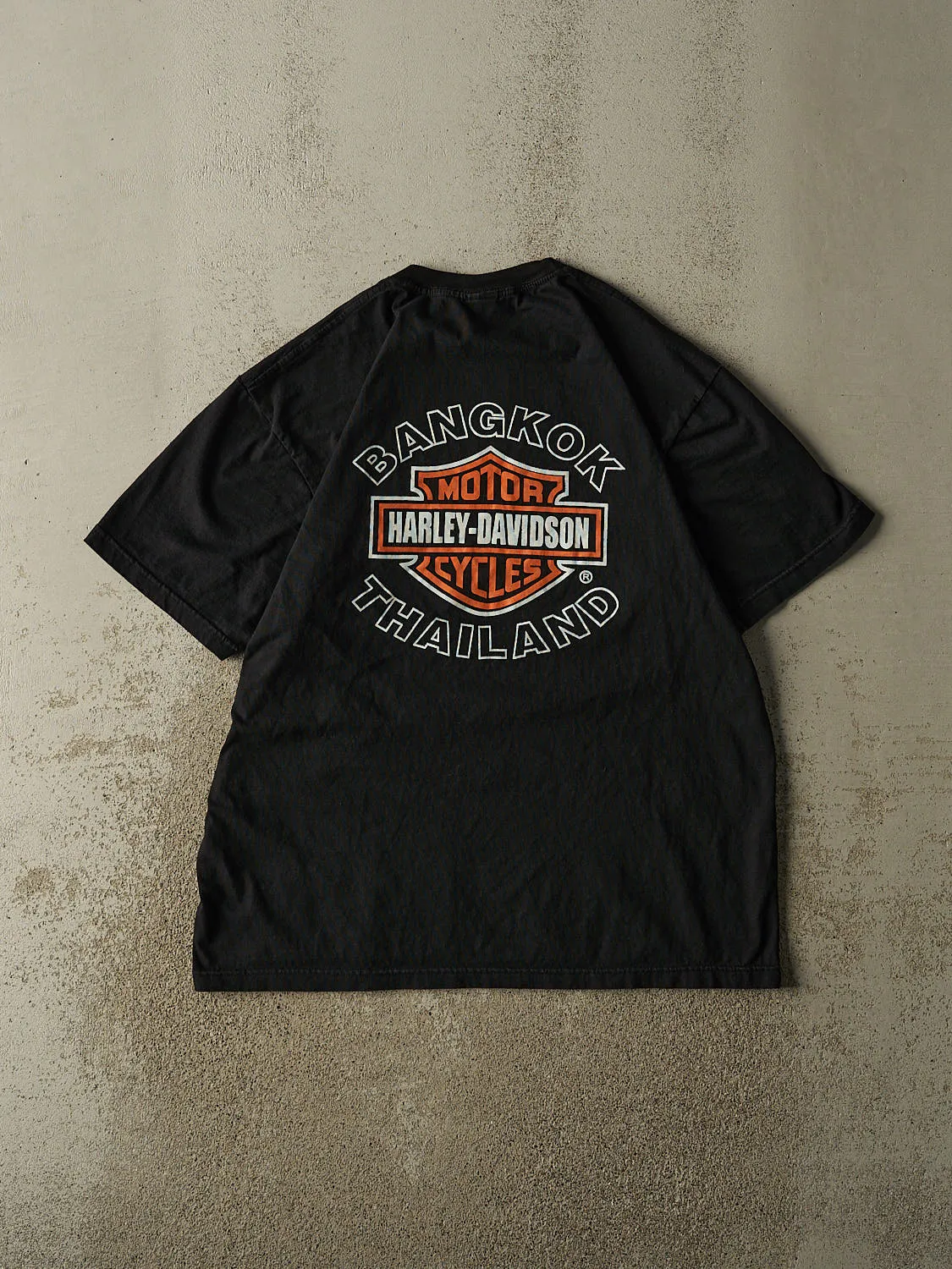 Vintage Y2K Black Harley Davidson Bangkok Thailand Tee (L/XL) sold by Rebalance Vintage product image thumbnail 2