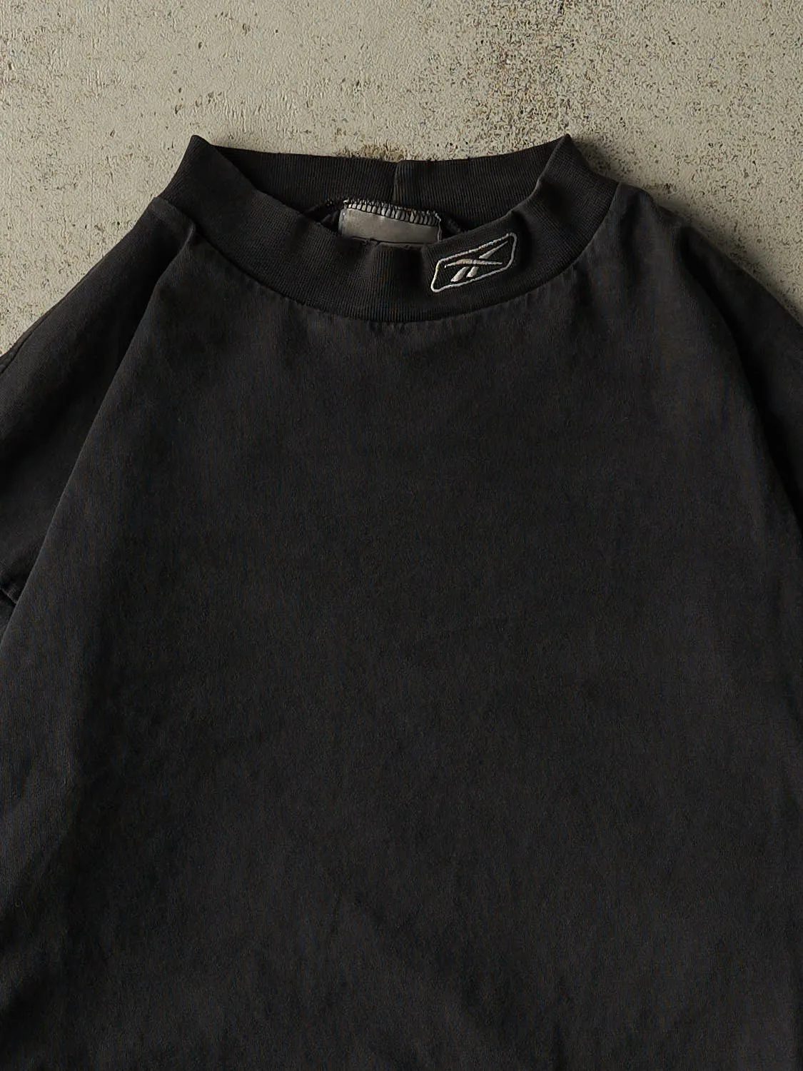 Vintage 90s Faded Black Reebok Mock Neck Long Sleeve (L/XL) sold by Rebalance Vintage product image thumbnail 2