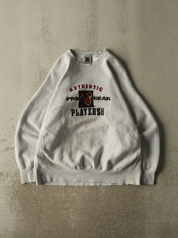 Vintage 90s Heather Grey Authentic Players Pro Gear Embroidered Crewneck (XL/XXL) made by Rebalance Vintage