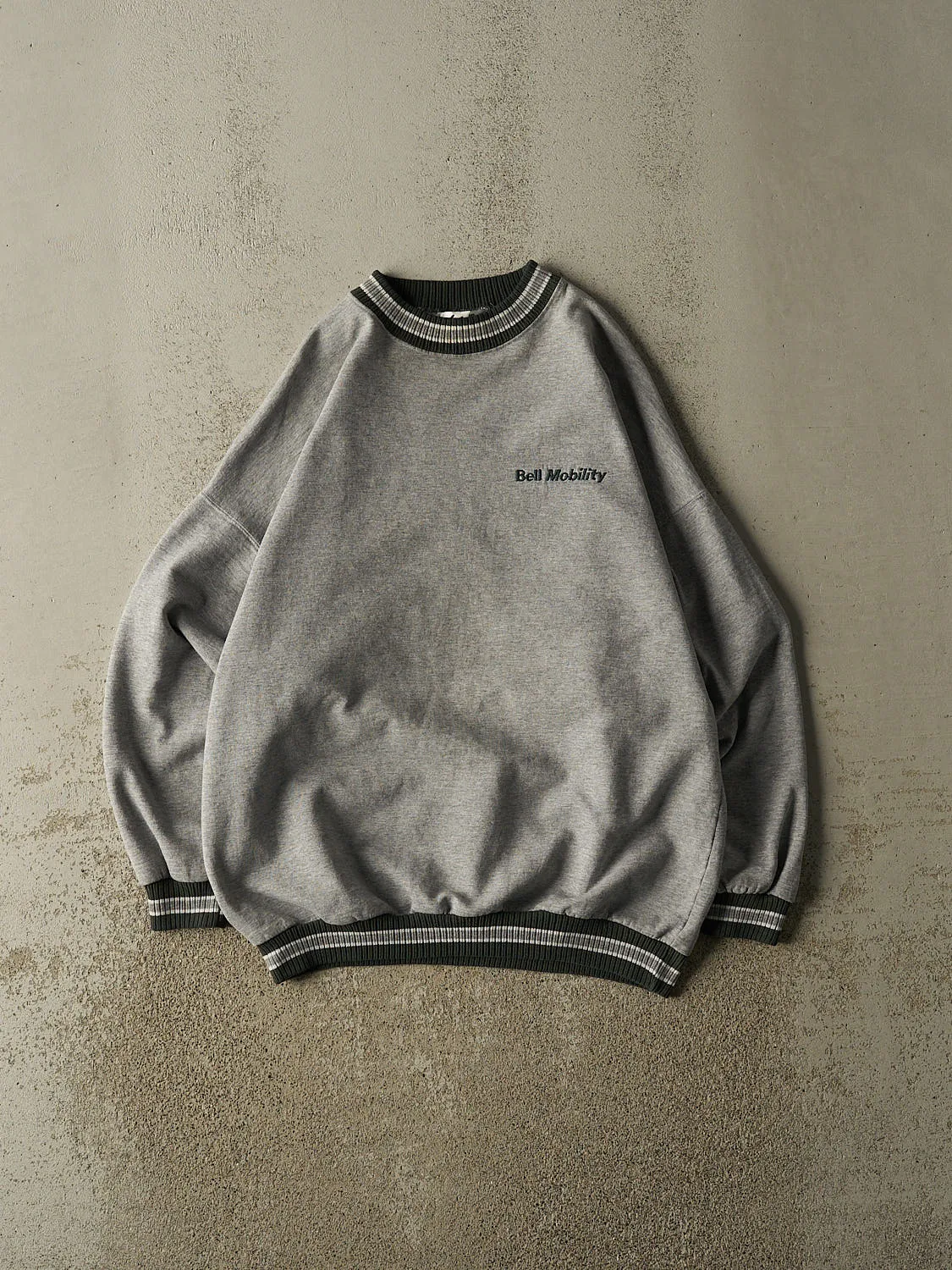 Vintage 90s Grey Bell Mobility Ribbed Crewneck (L) sold by Rebalance Vintage