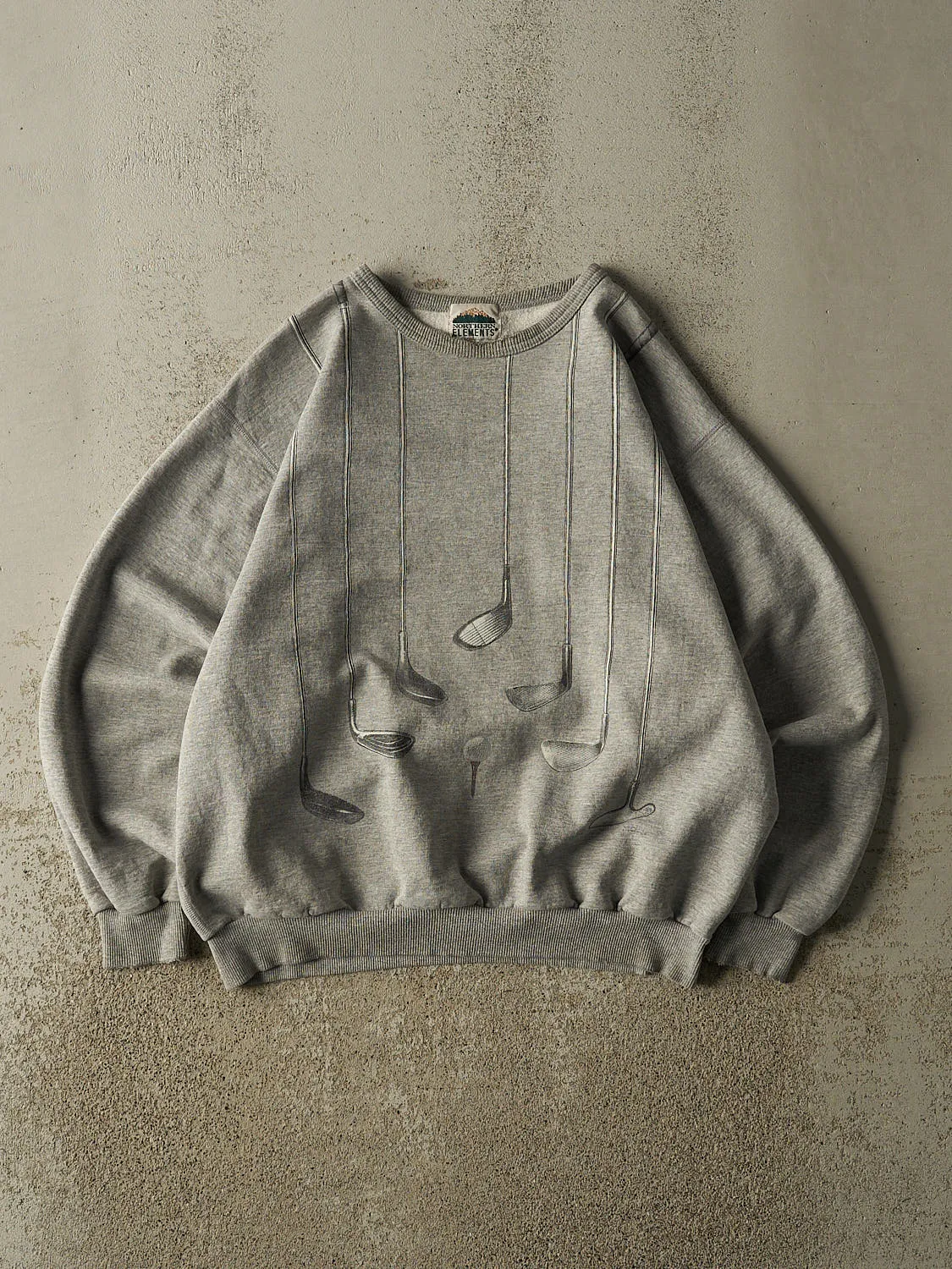 Vintage 90s Grey Northern Elements Golf Crewneck (M/L) sold by Rebalance Vintage