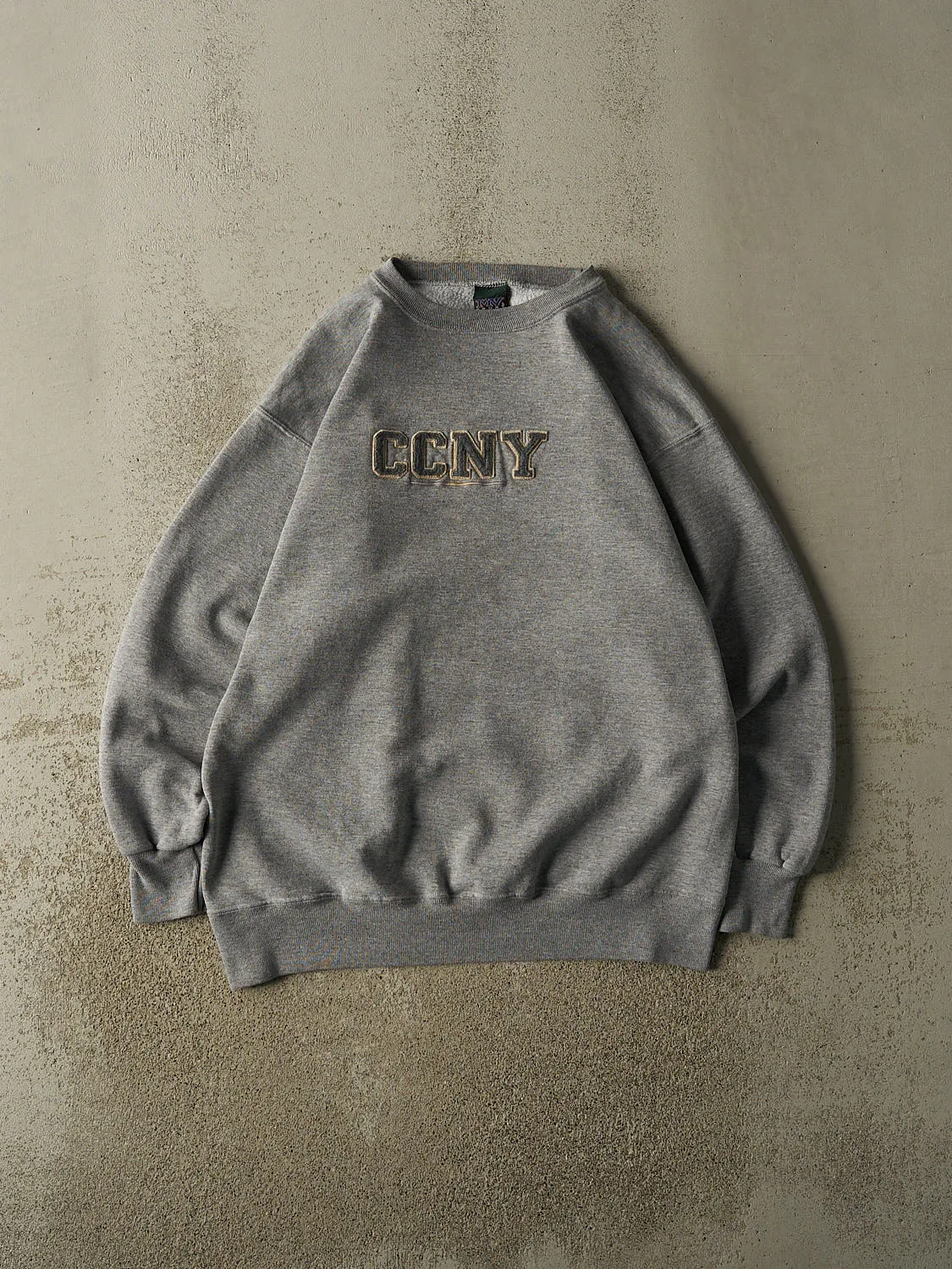 Vintage 90s Grey CCNY Embroidered Crewneck (L/XL) sold by Rebalance Vintage