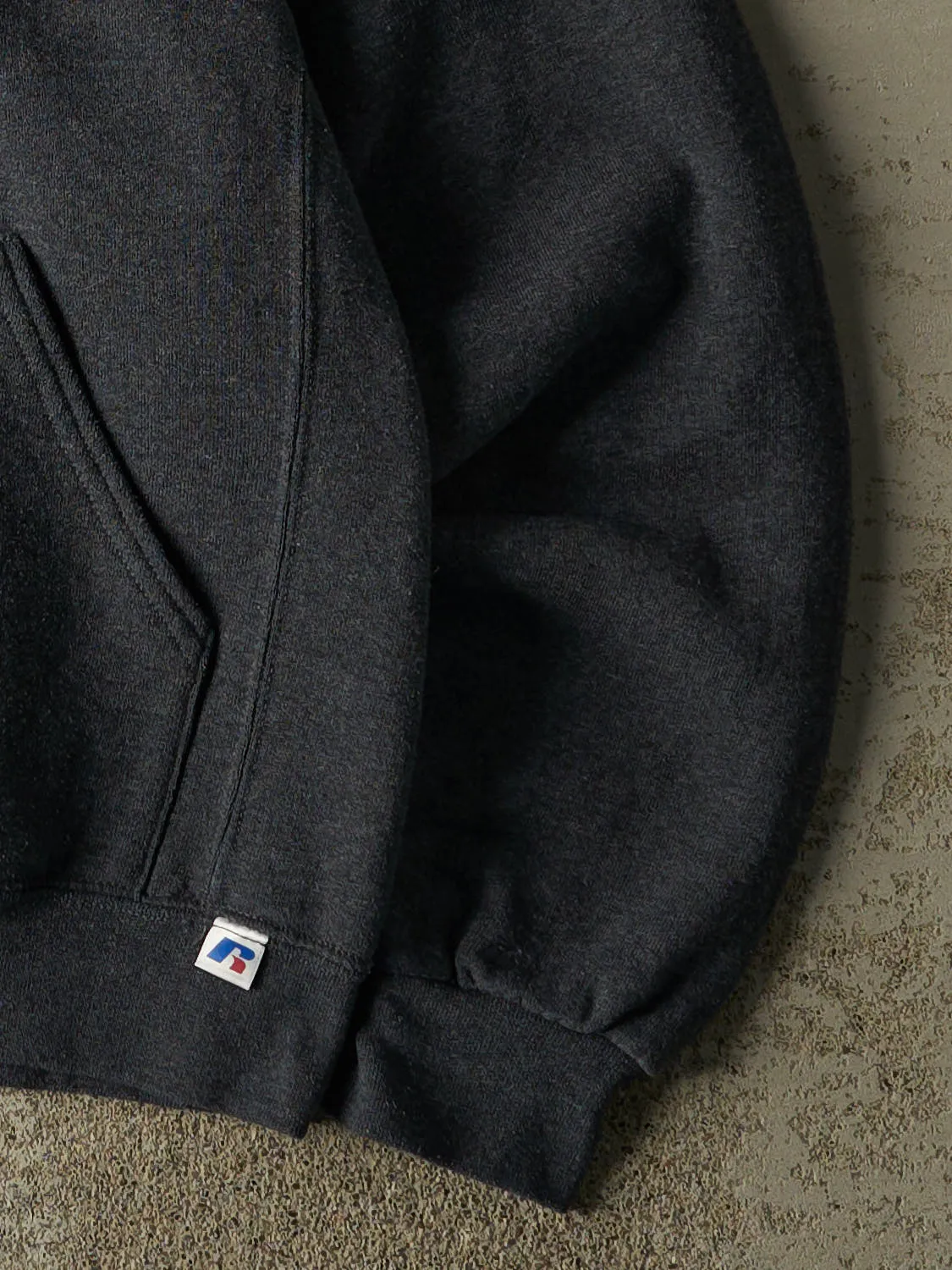 Vintage Y2K Charcoal Grey Russell Athletic University of PEI Hoodie (S) sold by Rebalance Vintage product image thumbnail 3