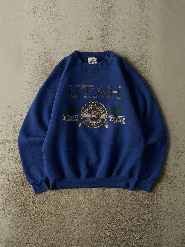 Vintage 90s Blue Utah Crewneck (S/M) made by Rebalance Vintage