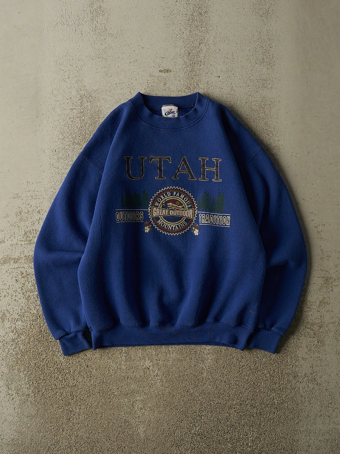 Vintage 90s Blue Utah Crewneck (S/M) sold by Rebalance Vintage