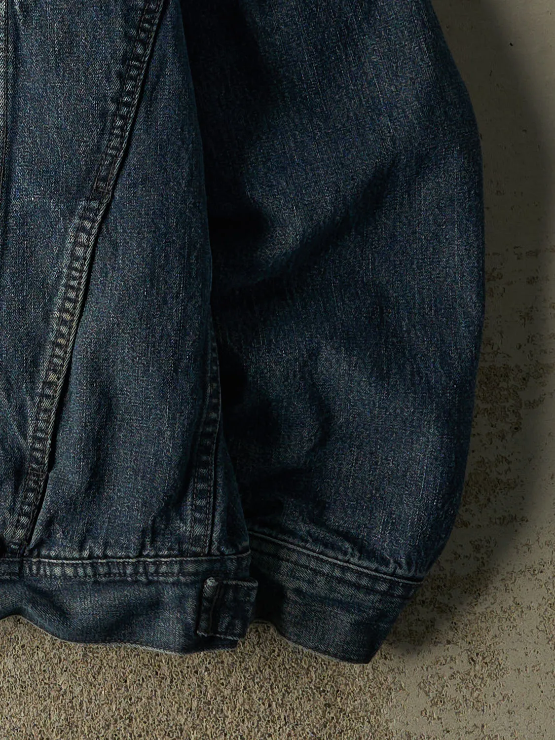 Vintage 90s Dark Wash Sherpa Lined Denim Jacket (M/L) sold by Rebalance Vintage product image thumbnail 5