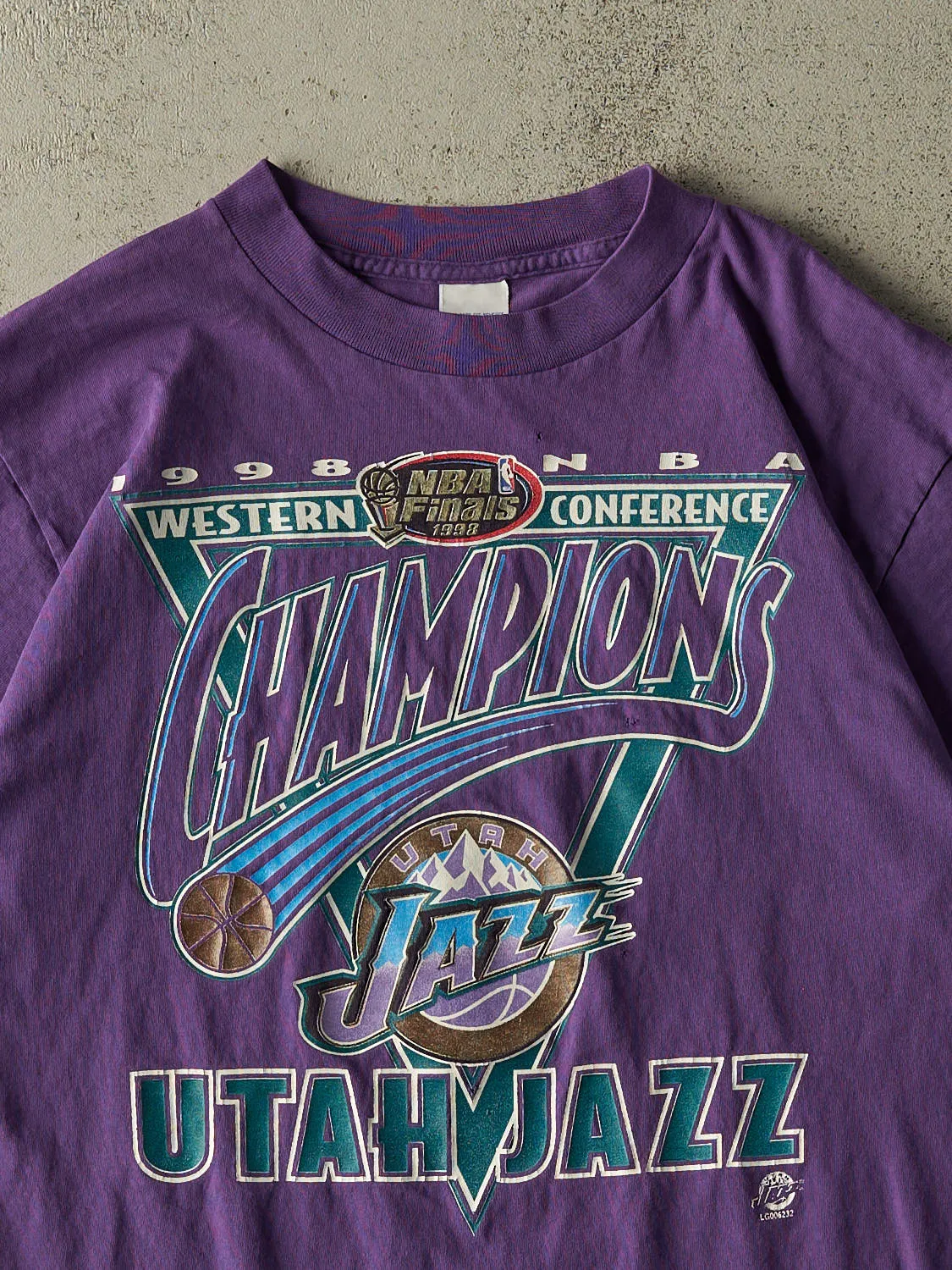Vintage 98' Purple Utah Jazz NBA Western Conference Champions Tee (M/L) sold by Rebalance Vintage product image thumbnail 2