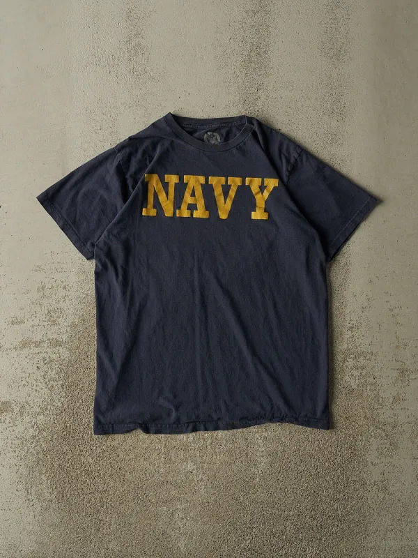 Vintage Y2K Navy Blue US Navy Tee (S/M) made by Rebalance Vintage