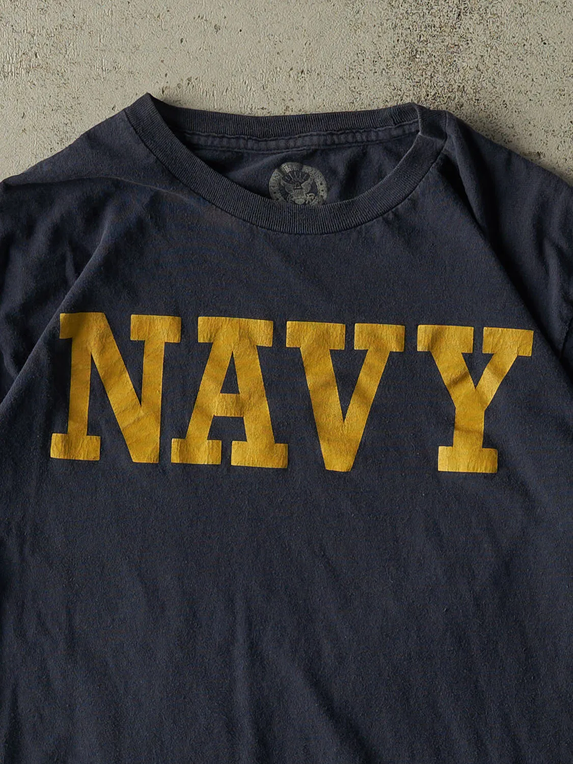 Vintage Y2K Navy Blue US Navy Tee (S/M) sold by Rebalance Vintage product image thumbnail 2