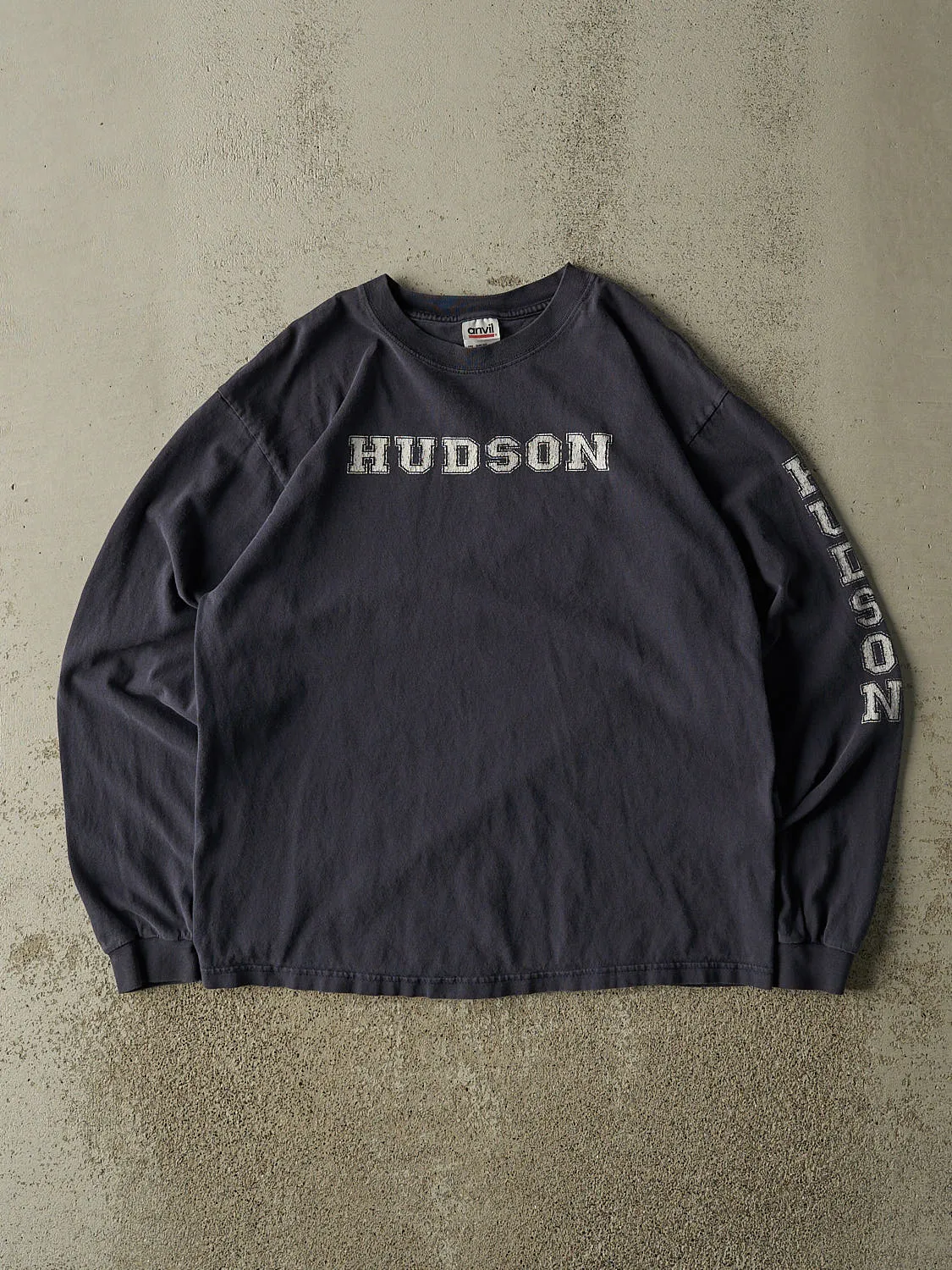 Vintage 90s Navy Blue Hudson Long Sleeve (M) sold by Rebalance Vintage