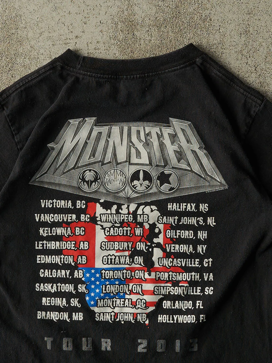 Vintage 13' Black KISS "Monster Tour" Band Tee (XXS/XS) sold by Rebalance Vintage product image thumbnail 4