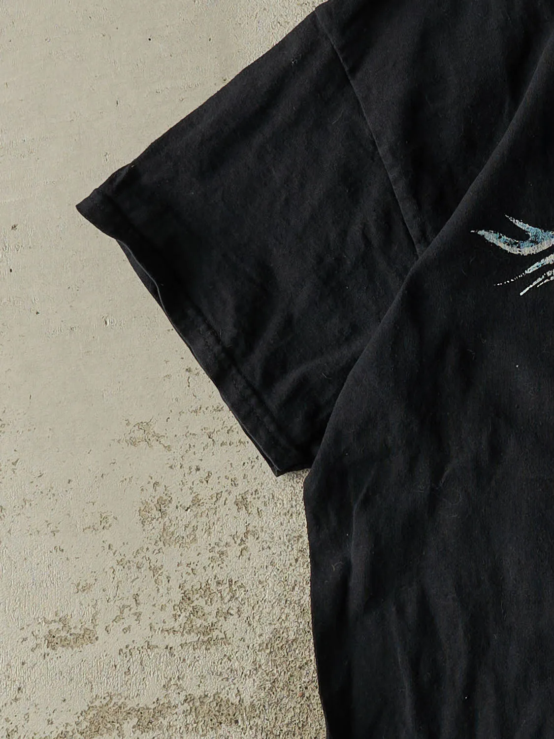 Vintage Y2K Black Skull Flame Graphic Tee (L/XL) sold by Rebalance Vintage product image thumbnail 3