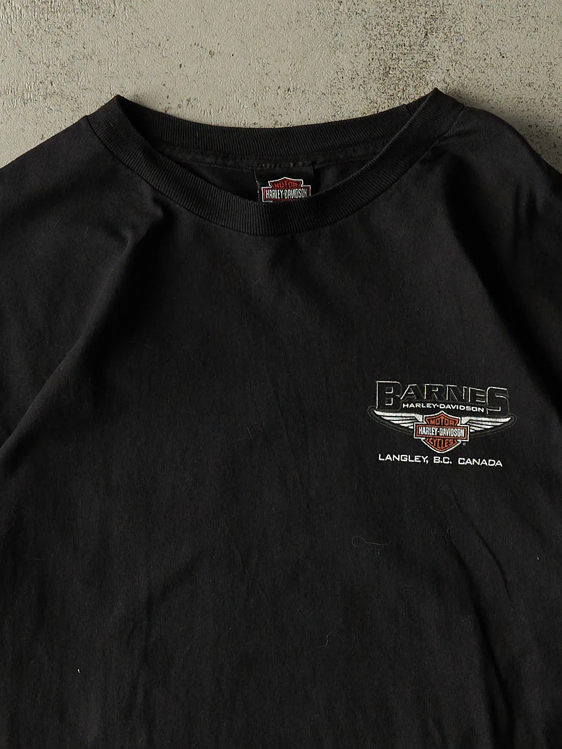 Vintage Y2K Black Harley Davidson Langley BC Tee (XL) sold by Rebalance Vintage product image thumbnail 3