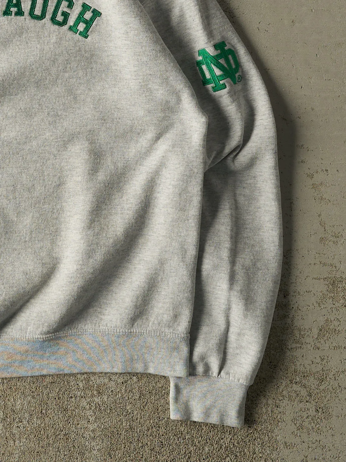 Vintage 90s Heather Grey University of Notre Dame Cavanaugh Crewneck (S/M) sold by Rebalance Vintage product image thumbnail 3