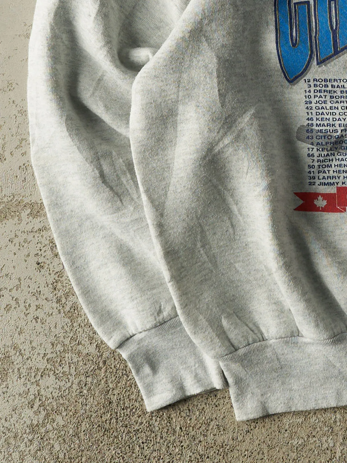 Vintage 92' Heather Grey Toronto Blue Jays World Series Champions Crewneck (L/XL) sold by Rebalance Vintage product image thumbnail 3