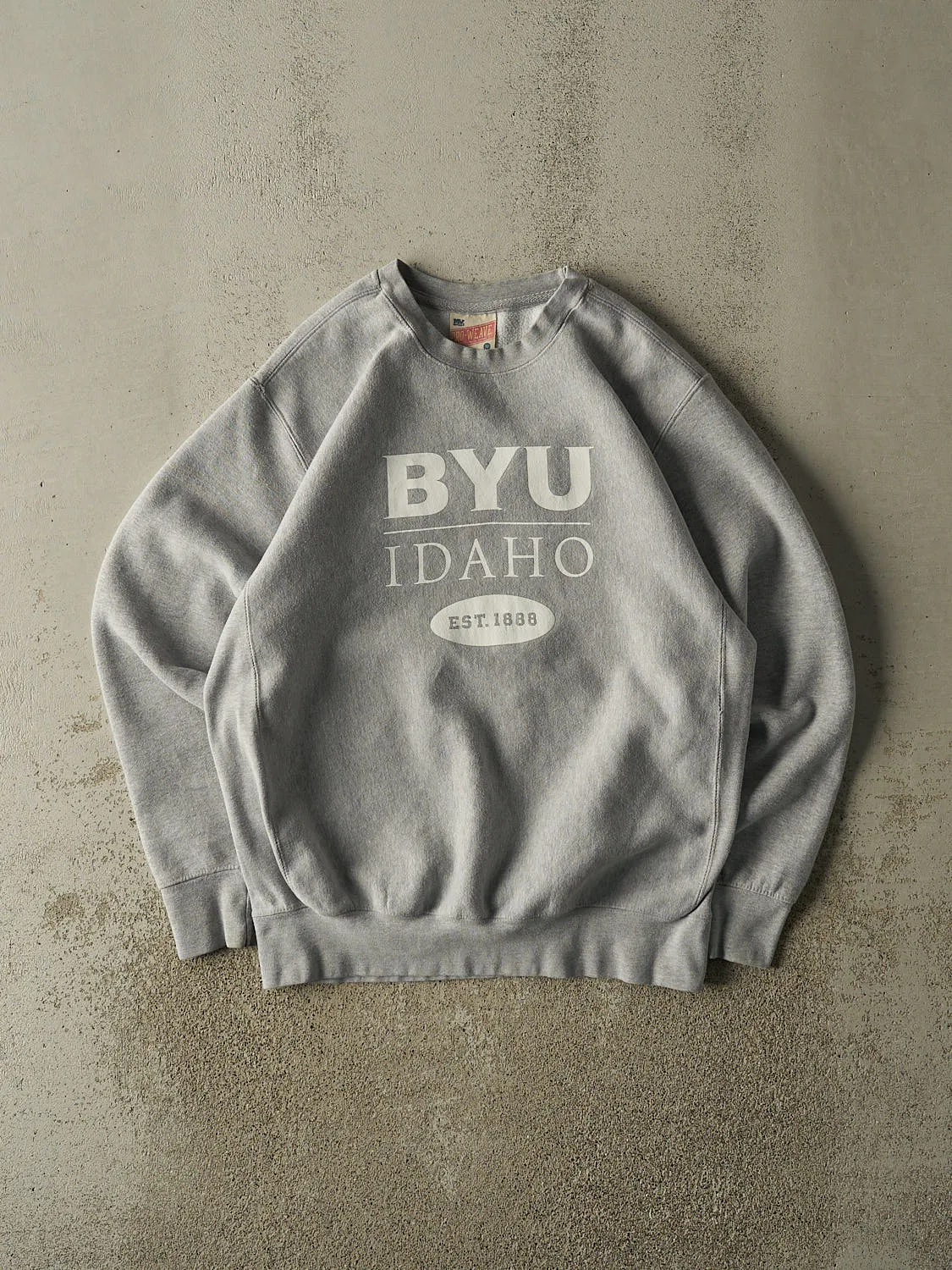 Vintage 90s Grey BYU Idaho Crewneck (L/XL) sold by Rebalance Vintage