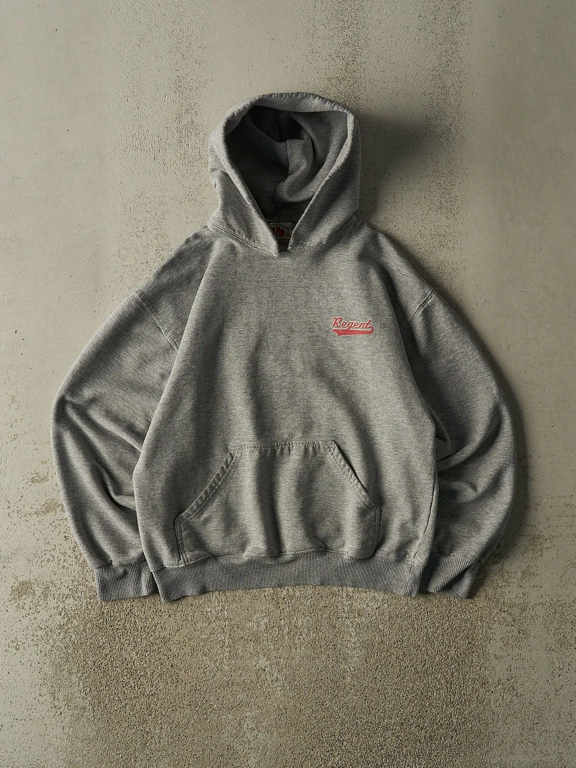 Vintage 90s Grey Regent Boxy Hoodie (M) sold by Rebalance Vintage