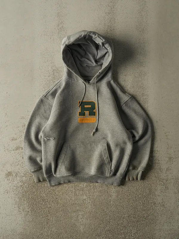 Vintage 90s Grey R Graphic Hoodie (XS/S) made by Rebalance Vintage