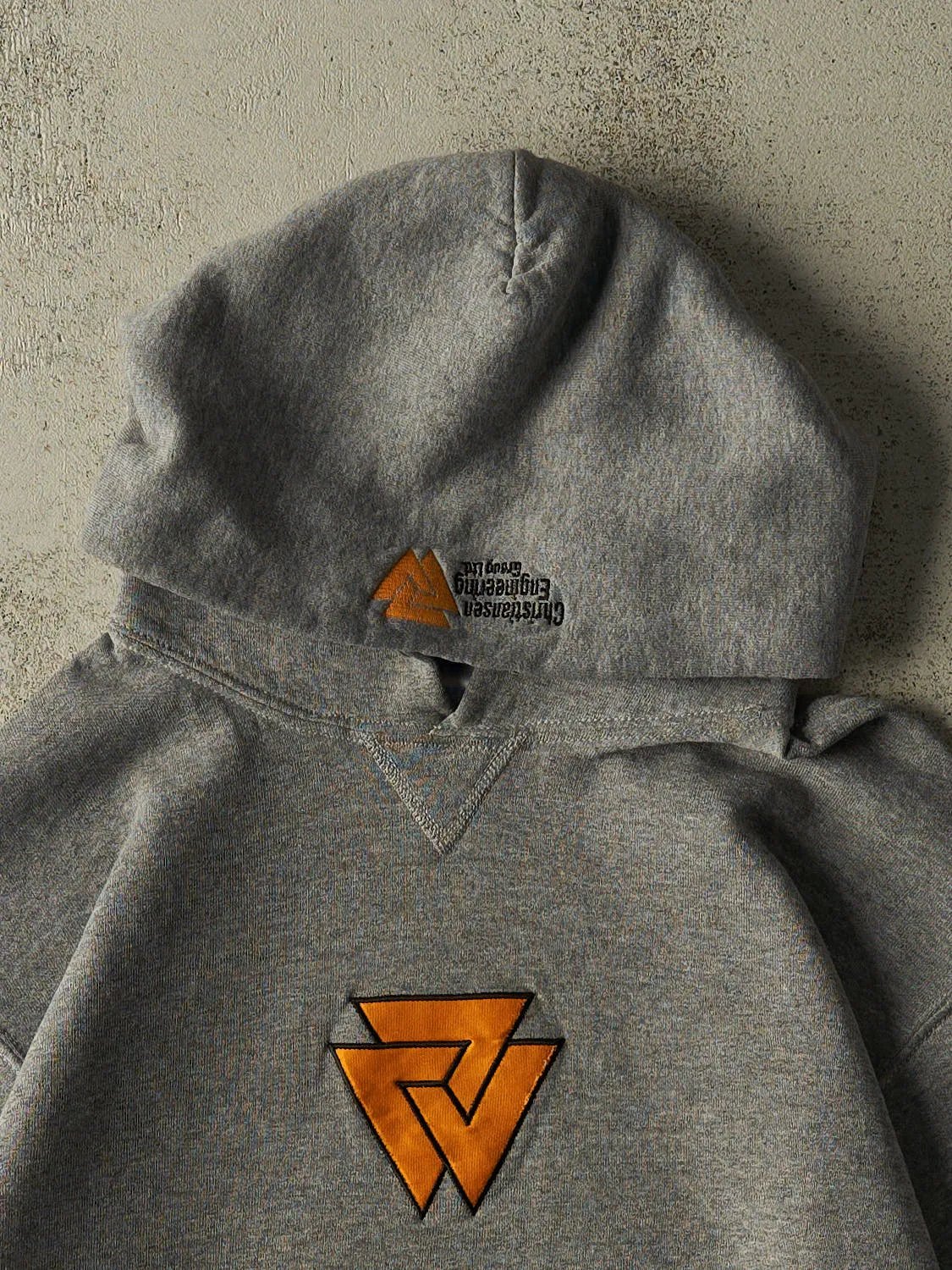 Vintage Y2K Grey Russell Athletic Embroidered Hoodie (L) sold by Rebalance Vintage product image thumbnail 4