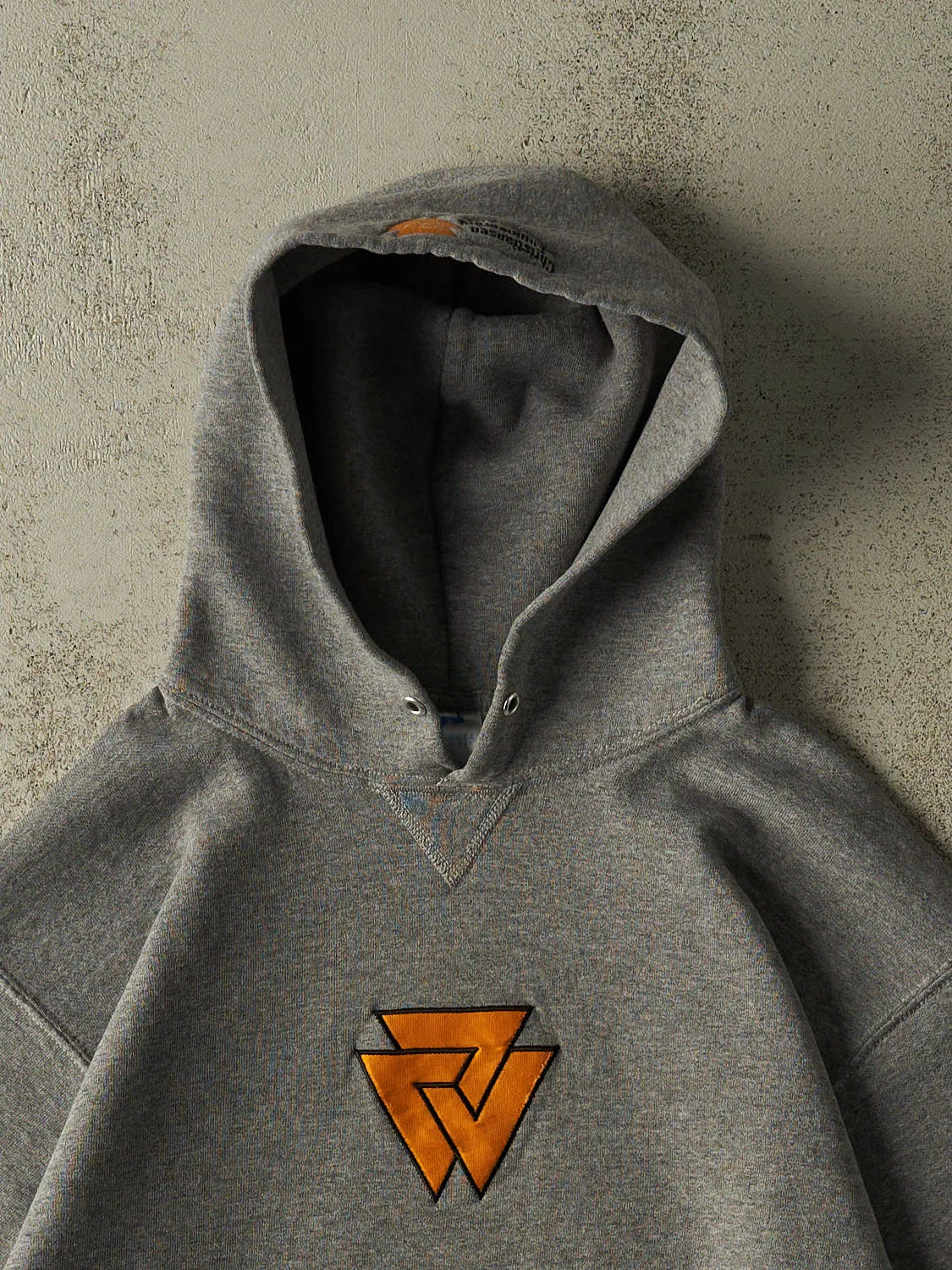 Vintage Y2K Grey Russell Athletic Embroidered Hoodie (L) sold by Rebalance Vintage product image thumbnail 2