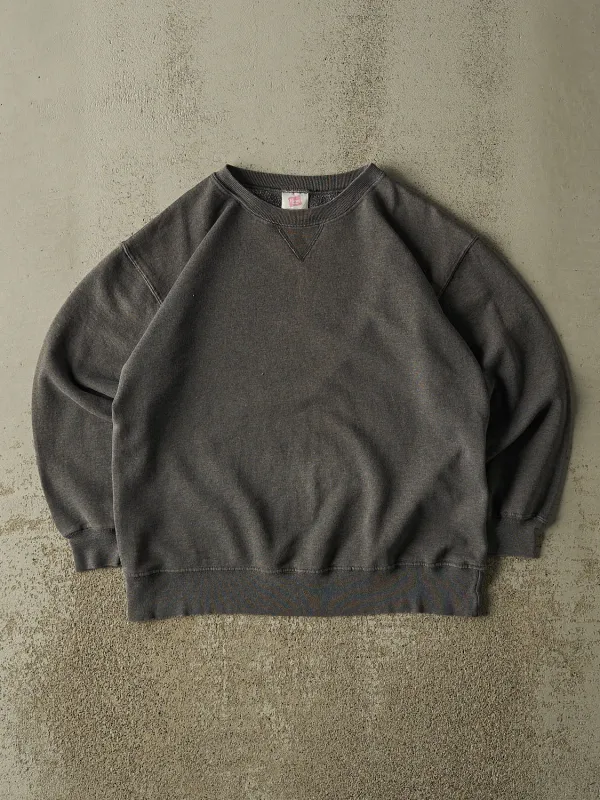 Vintage 90s Charcoal Grey Blank  Crewneck (S/M) made by Rebalance Vintage