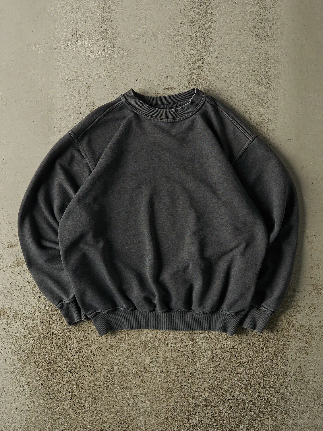Vintage 90s Charcoal Grey Russell Athletic Blank Crewneck (L) sold by Rebalance Vintage