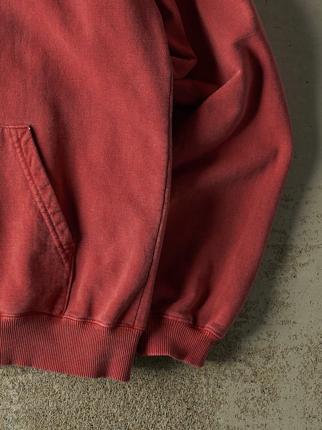 Vintage 90s Sun Faded Red Provincetown Zip Up Hoodie (XL/XXL) sold by Rebalance Vintage product image thumbnail 4