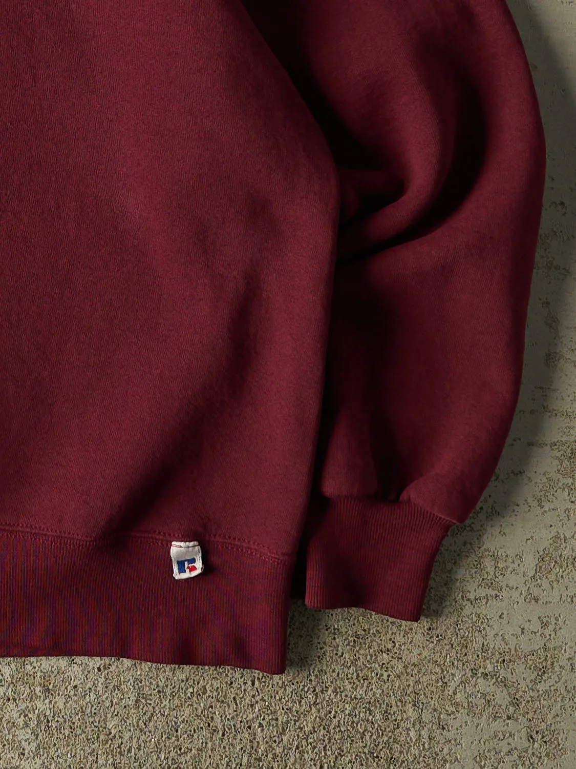 Vintage 90s Burgundy Russell Athletic Blank Crewneck (M/L) sold by Rebalance Vintage product image thumbnail 4
