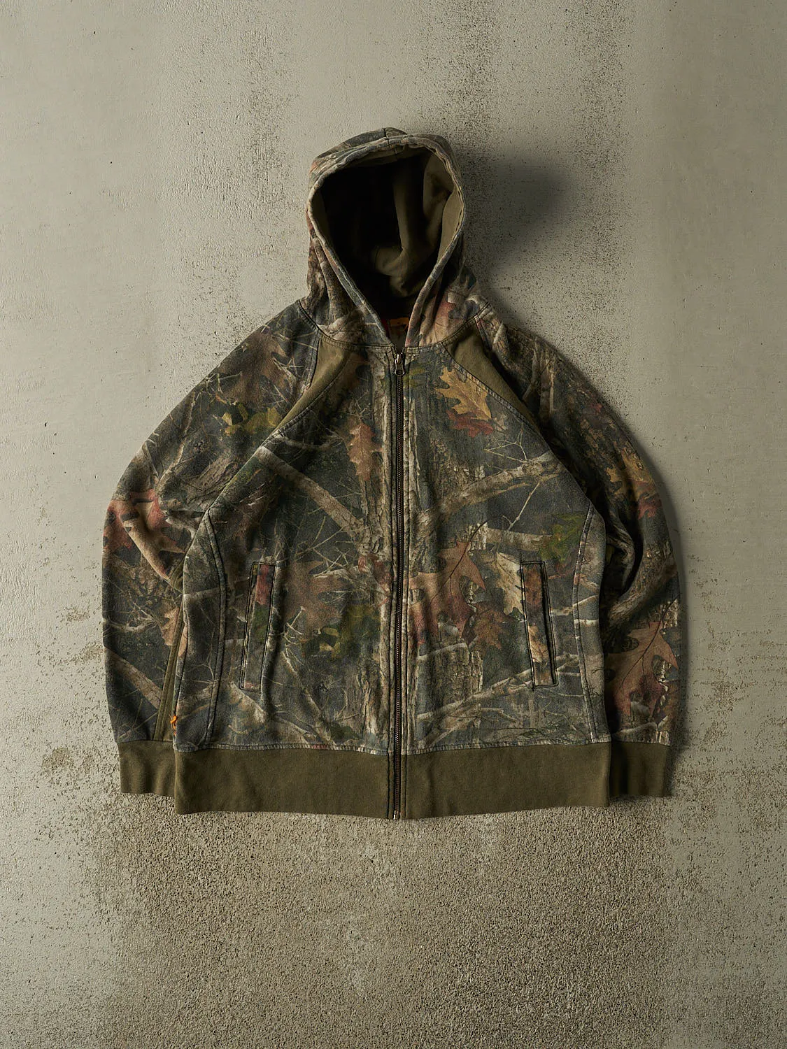 Vintage Y2K Camo Zip Up Hoodie (L) sold by Rebalance Vintage