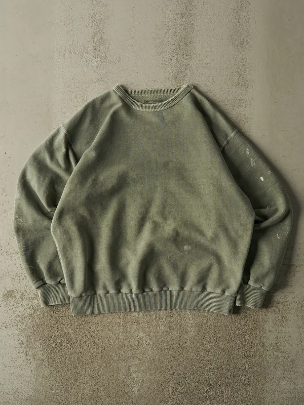 Vintage Y2K Washed Green Wind River Blank Crewneck (XL) made by Rebalance Vintage
