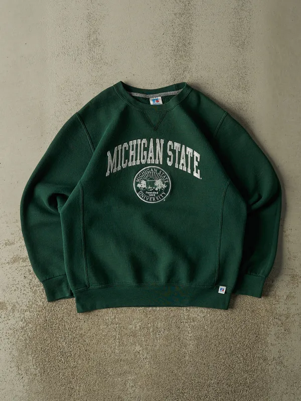 Vintage Y2K Green Russell Athletic Michigan State Crewneck (M/L) made by Rebalance Vintage