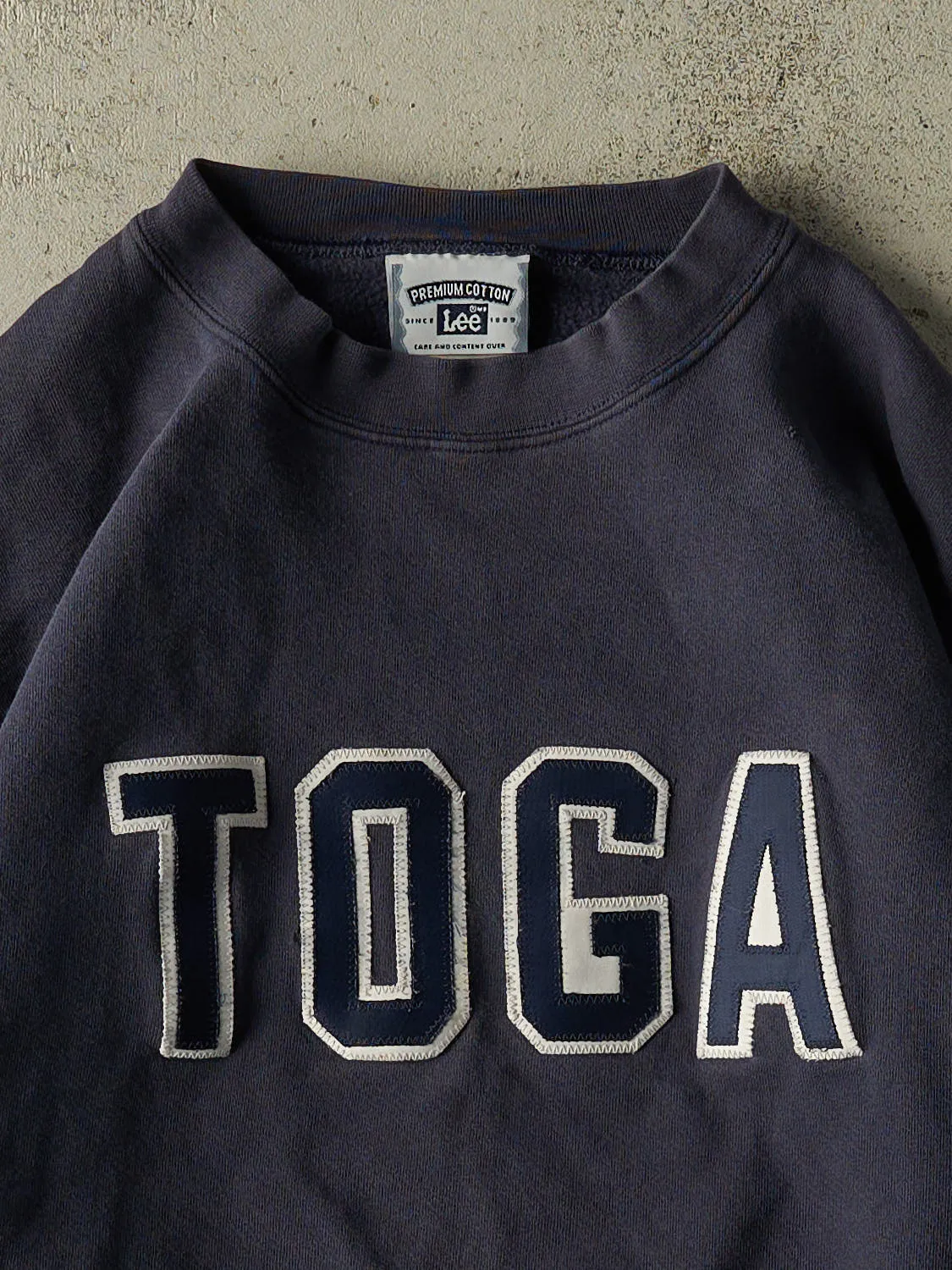 Vintage 90s Navy Blue Toga Embroidered Crewneck (M/L) sold by Rebalance Vintage product image thumbnail 2