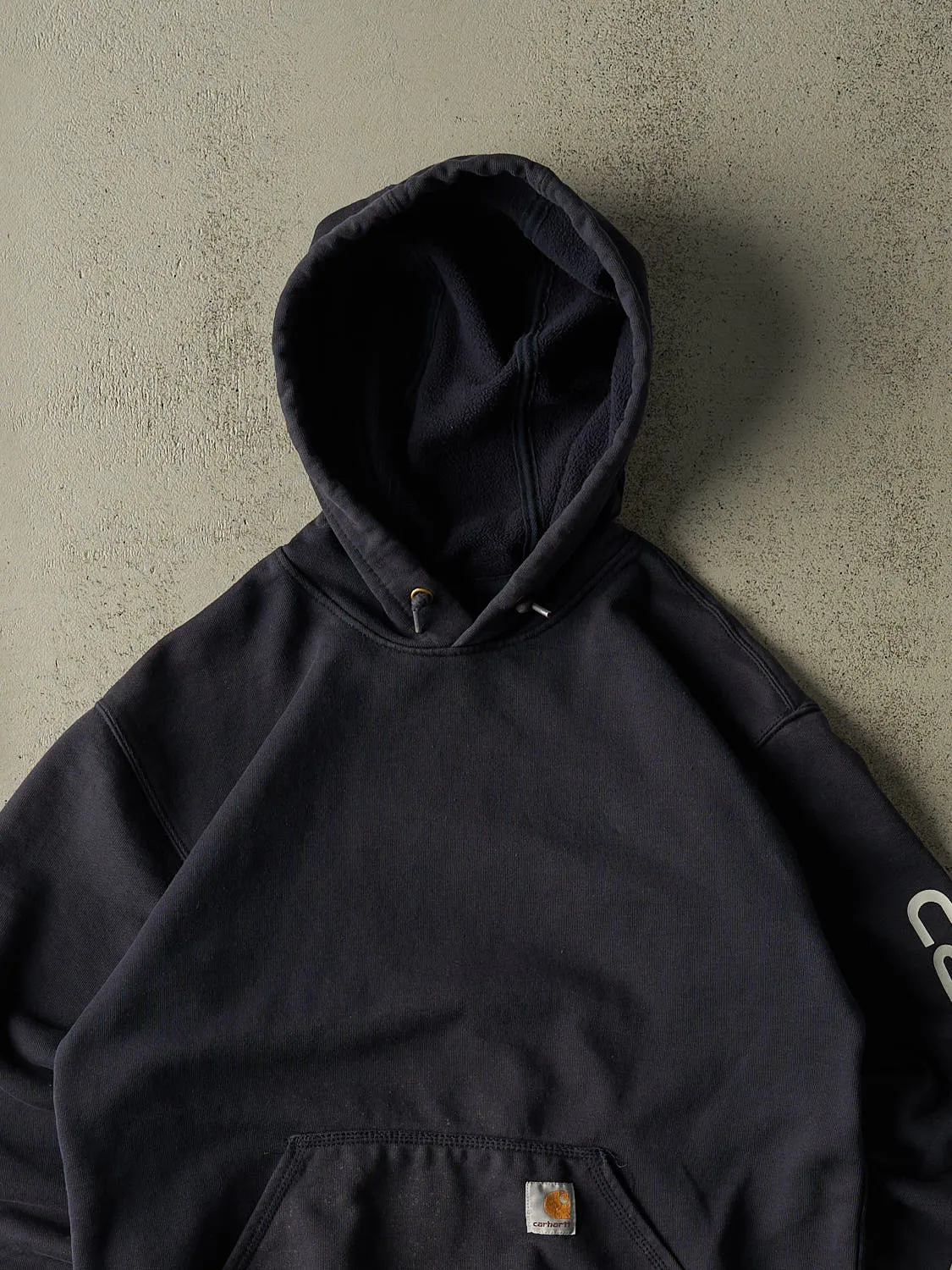 Vintage Y2K Navy Blue Carhartt Hoodie (M) sold by Rebalance Vintage product image thumbnail 2