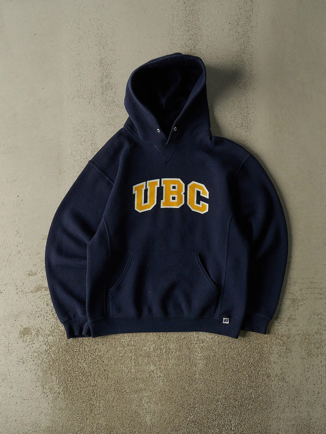 Vintage Y2K Navy Blue Russell Athletic UBC Hoodie (M) sold by Rebalance Vintage