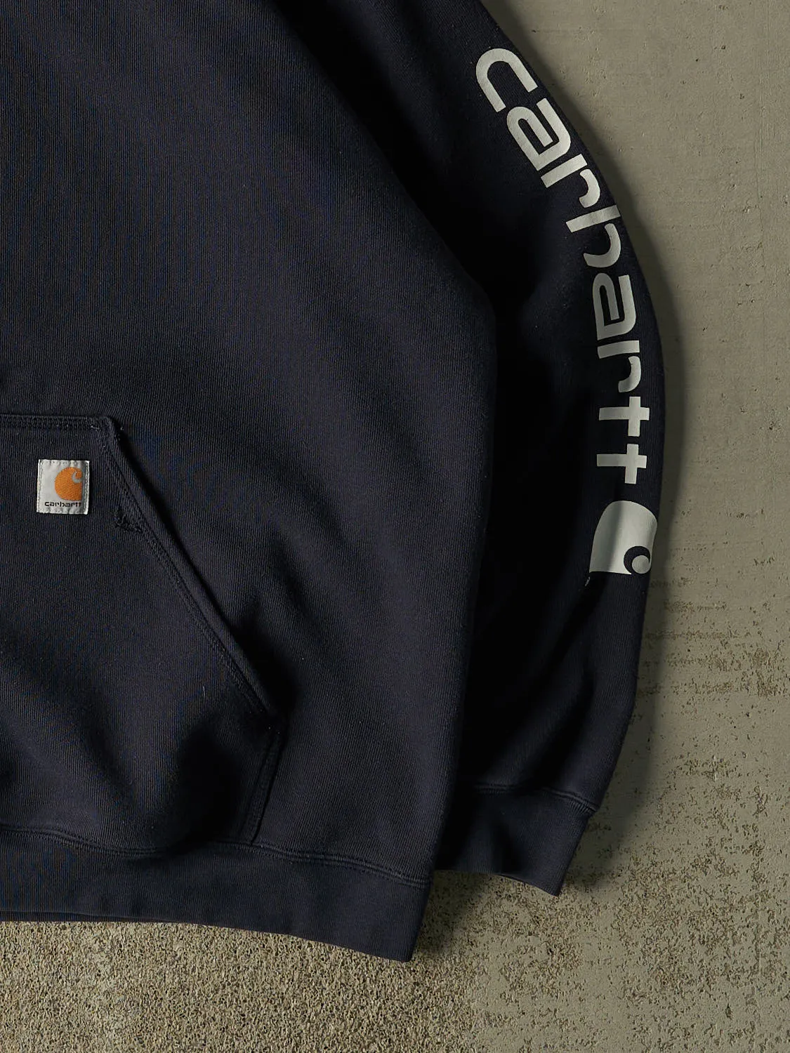 Vintage Y2K Navy Blue Carhartt Hoodie (XXL/XXXL) sold by Rebalance Vintage product image thumbnail 3