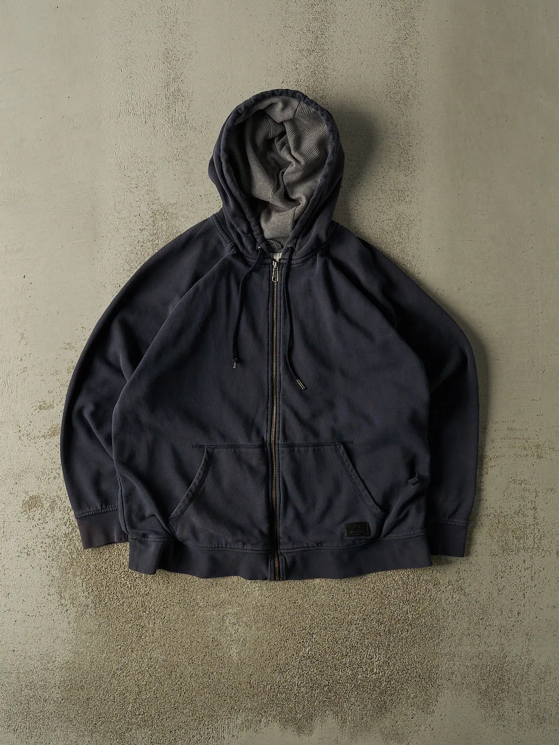 Vintage Y2K Navy Blue Thermal Lined Zip Up Wind River Hoodie (L/XL) sold by Rebalance Vintage