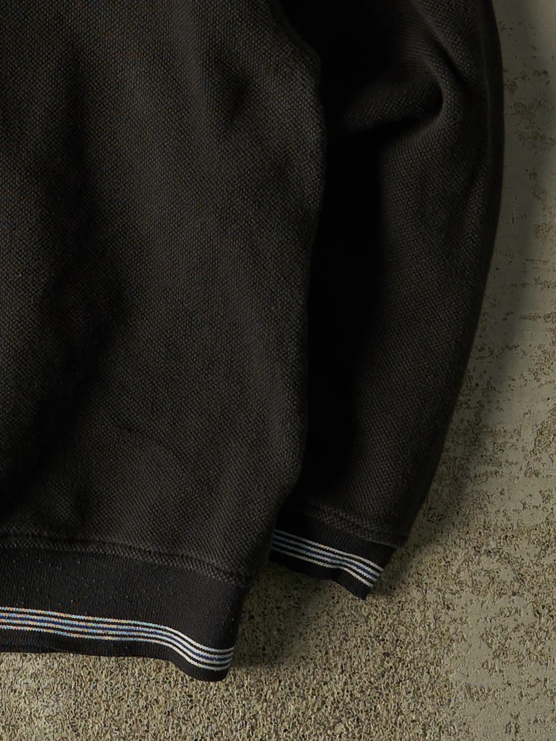 Vintage 90s Black Quarter Button Crewneck (L/XL) sold by Rebalance Vintage product image thumbnail 4