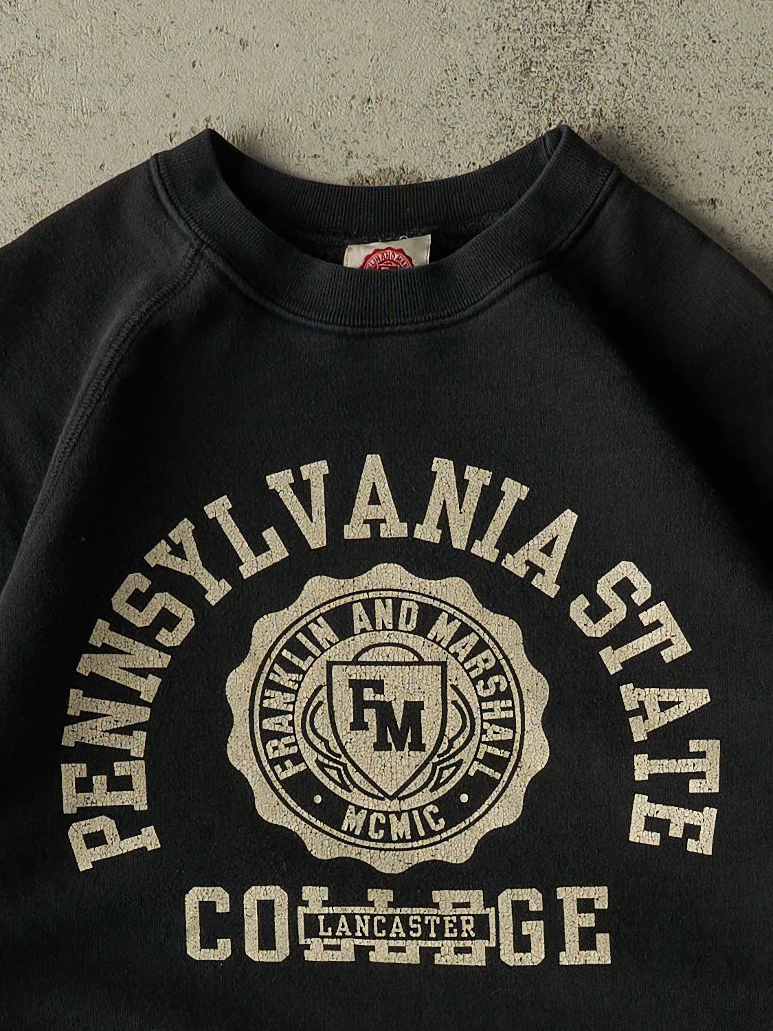 Vintage 90s Black Penn State College Crewneck (XS/S) sold by Rebalance Vintage product image thumbnail 2