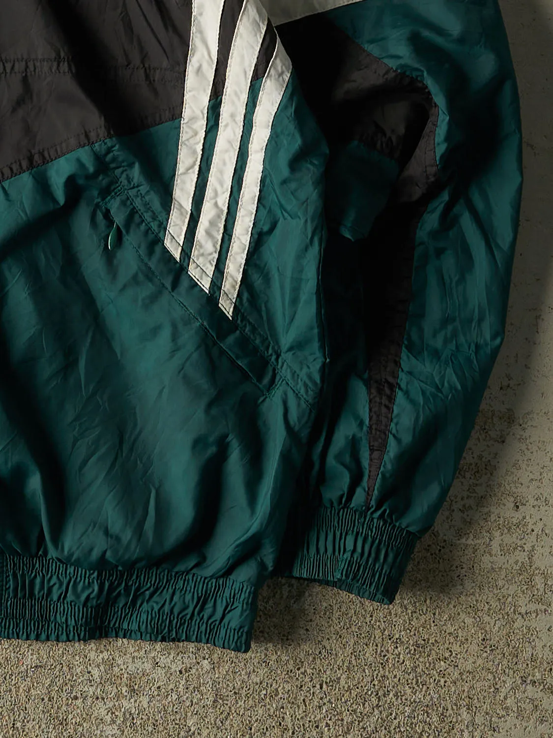 Vintage 90s Green Adidas Embroidered Windbreaker Jacket (XS/S) sold by Rebalance Vintage product image thumbnail 4