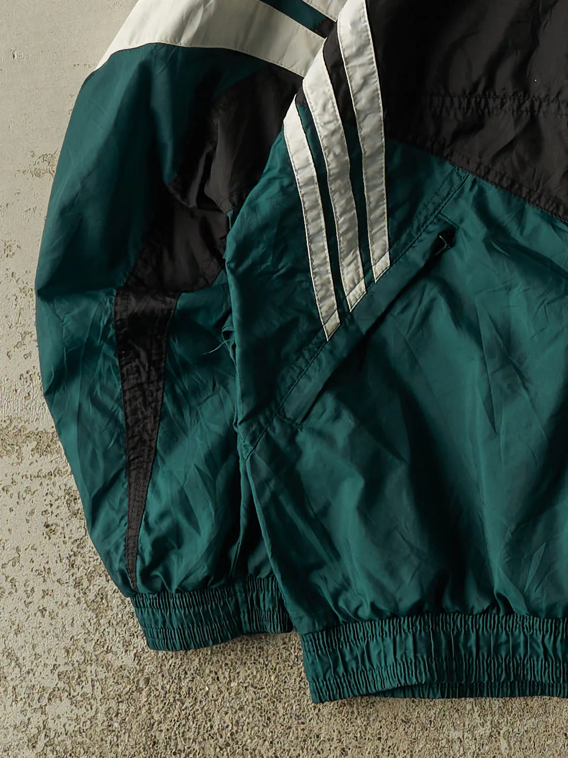 Vintage 90s Green Adidas Embroidered Windbreaker Jacket (XS/S) sold by Rebalance Vintage product image thumbnail 3