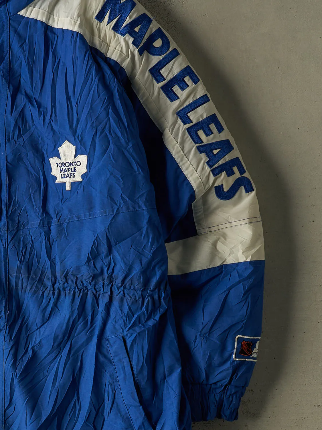 Vintage 90s Blue Toronto Maple Leafs Starter Winter Long Jacket (XL/XXL) sold by Rebalance Vintage product image thumbnail 3