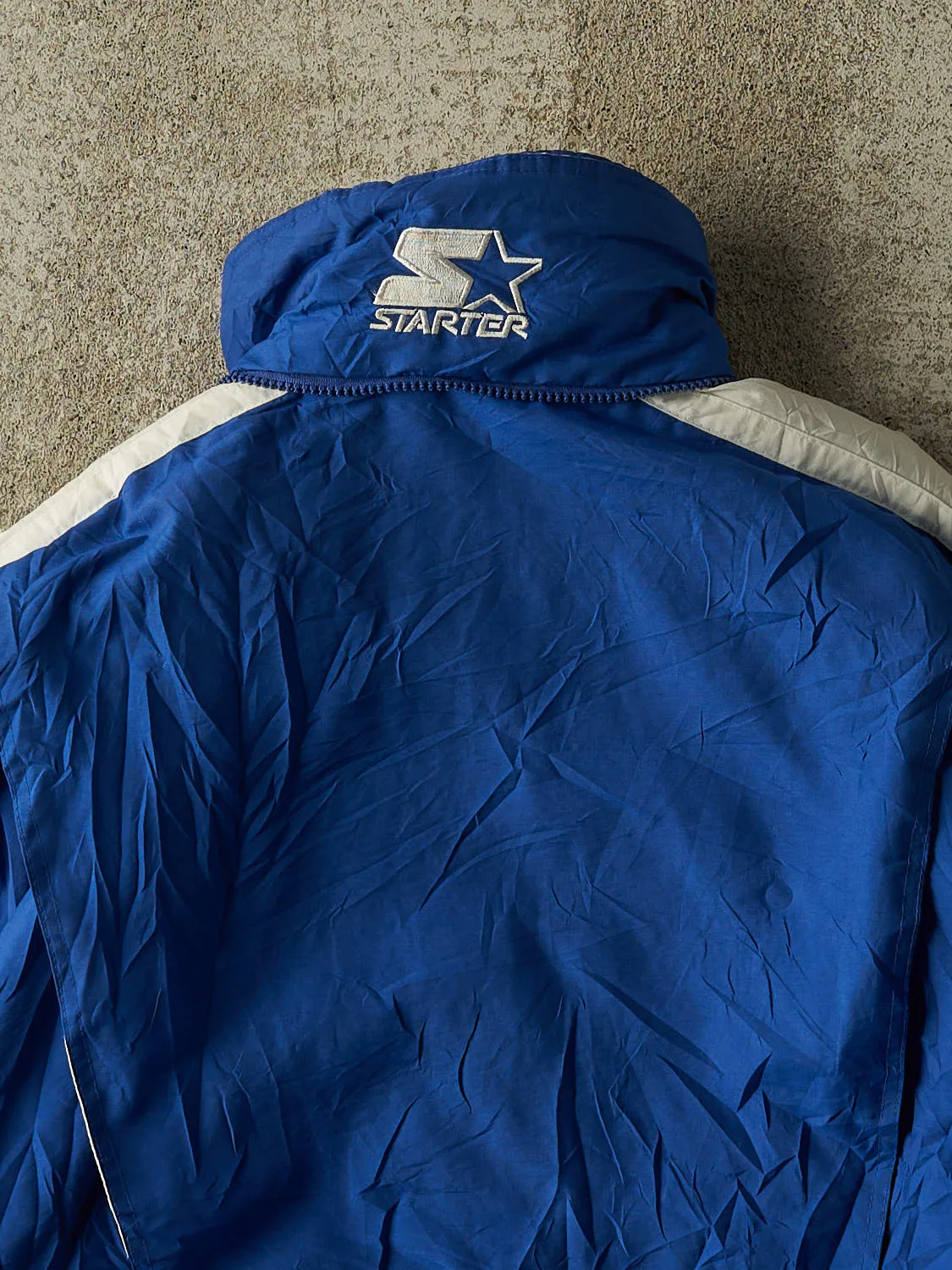 Vintage 90s Blue Toronto Maple Leafs Starter Winter Long Jacket (XL/XXL) sold by Rebalance Vintage product image thumbnail 4