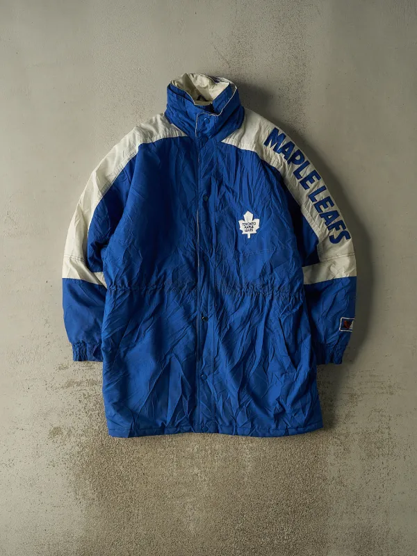 Vintage 90s Blue Toronto Maple Leafs Starter Winter Long Jacket (XL/XXL) made by Rebalance Vintage
