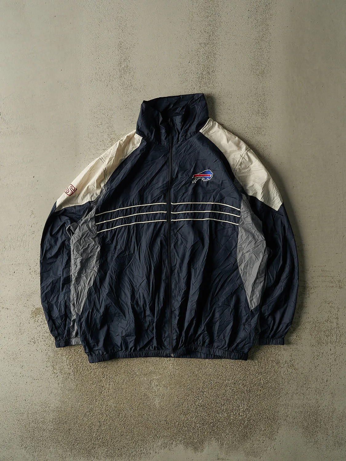 Vintage Y2K Navy Blue Buffalo Bills Windbreaker Jacket (XL/XXL) sold by Rebalance Vintage